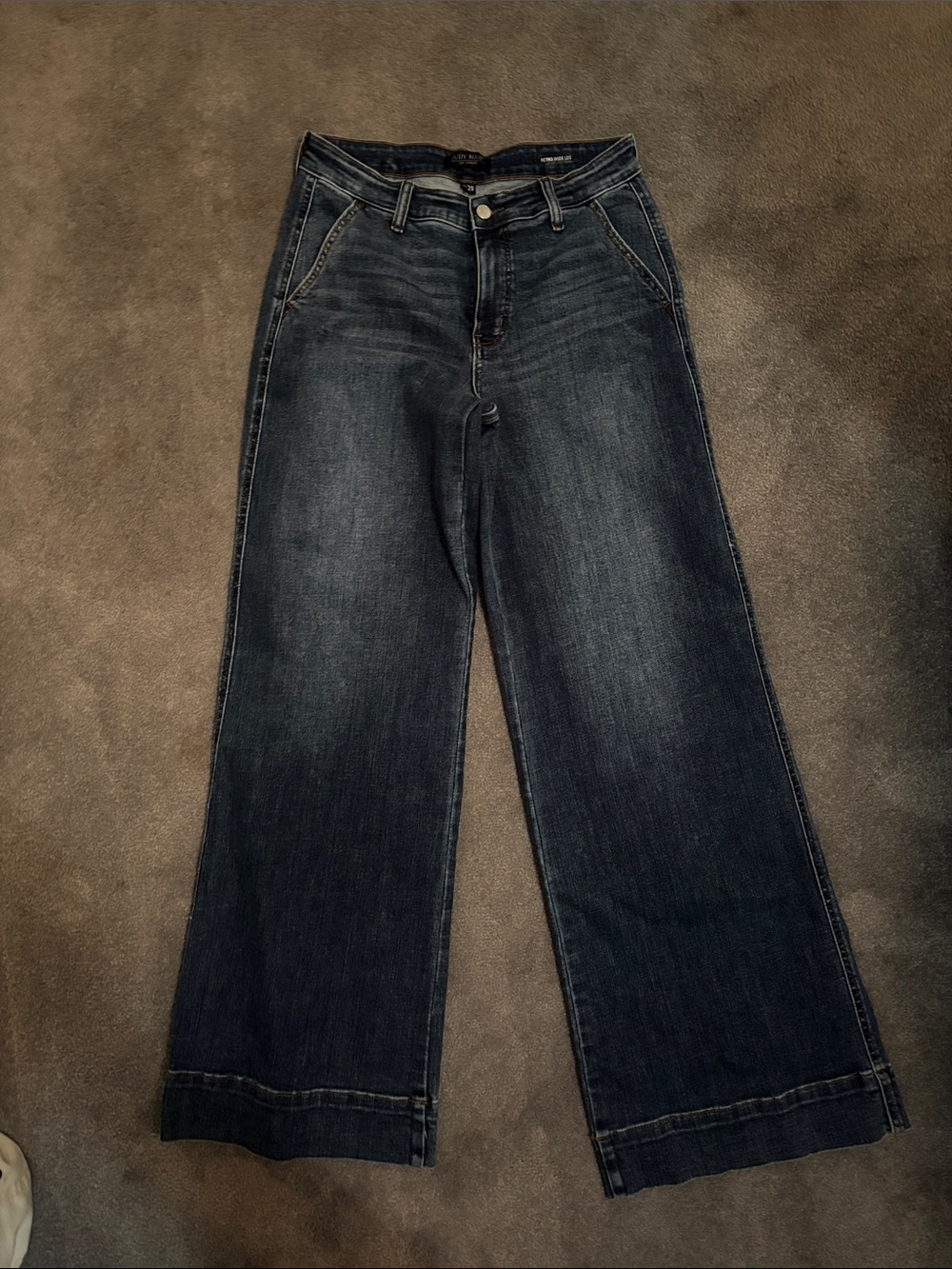 Judy Blue Wide-Leg Dark Indigo Jeans